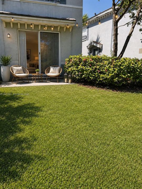 Staged Backyard