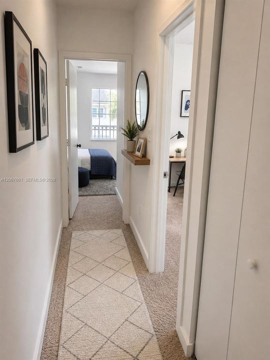 Staged Bright Hallway