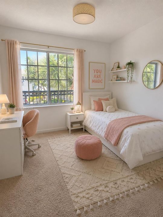 Staged bedroom