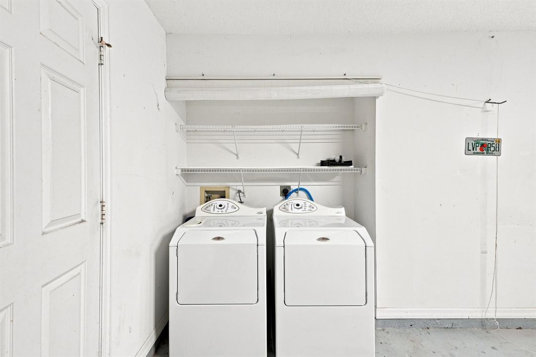 Laundry in Garage