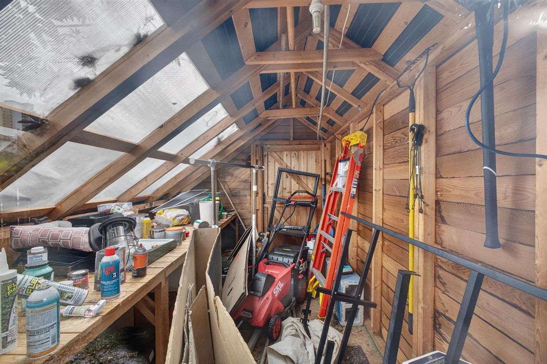 Inside of Shed