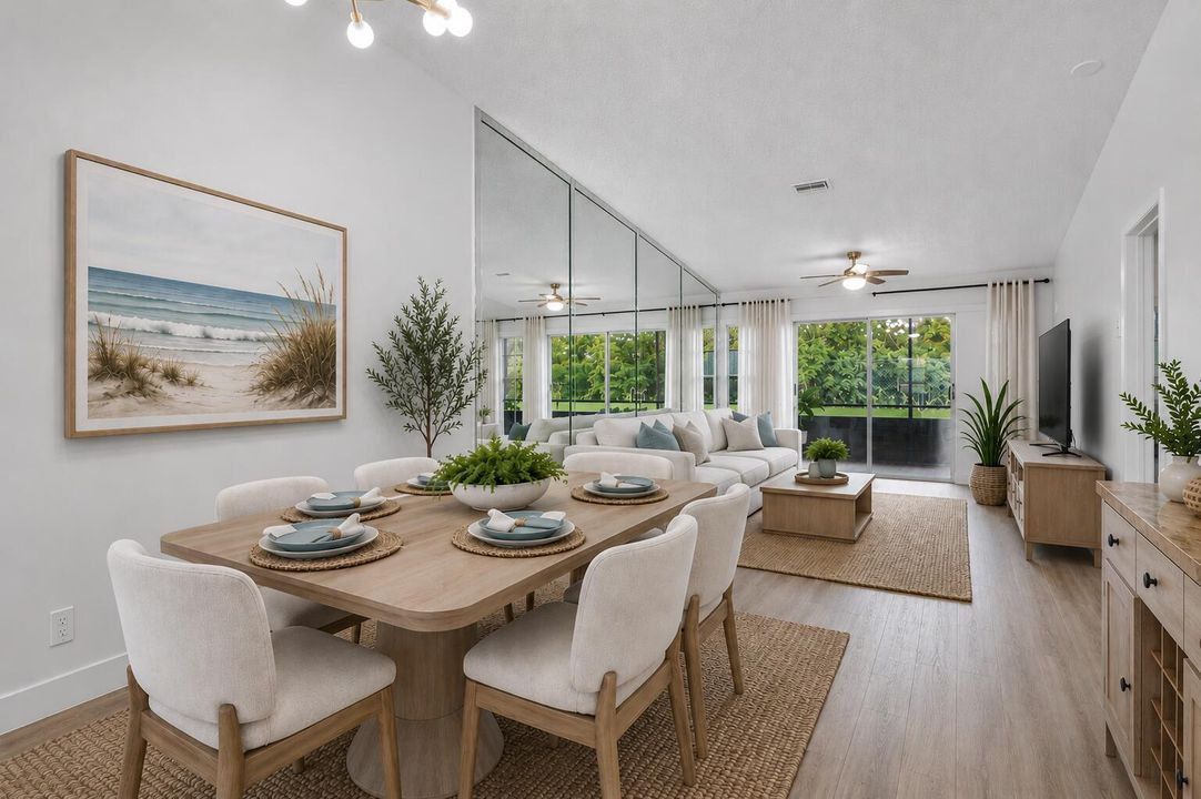 Living:Dining Staged