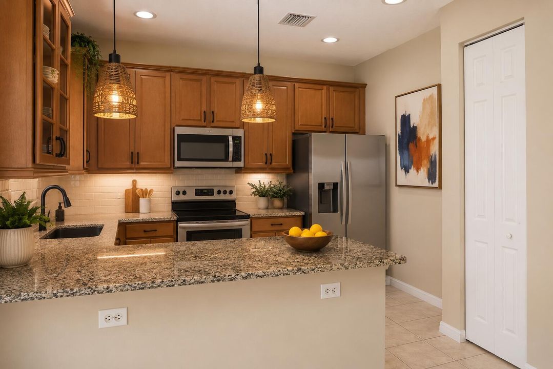 Virtually Staged Photo Kitchen