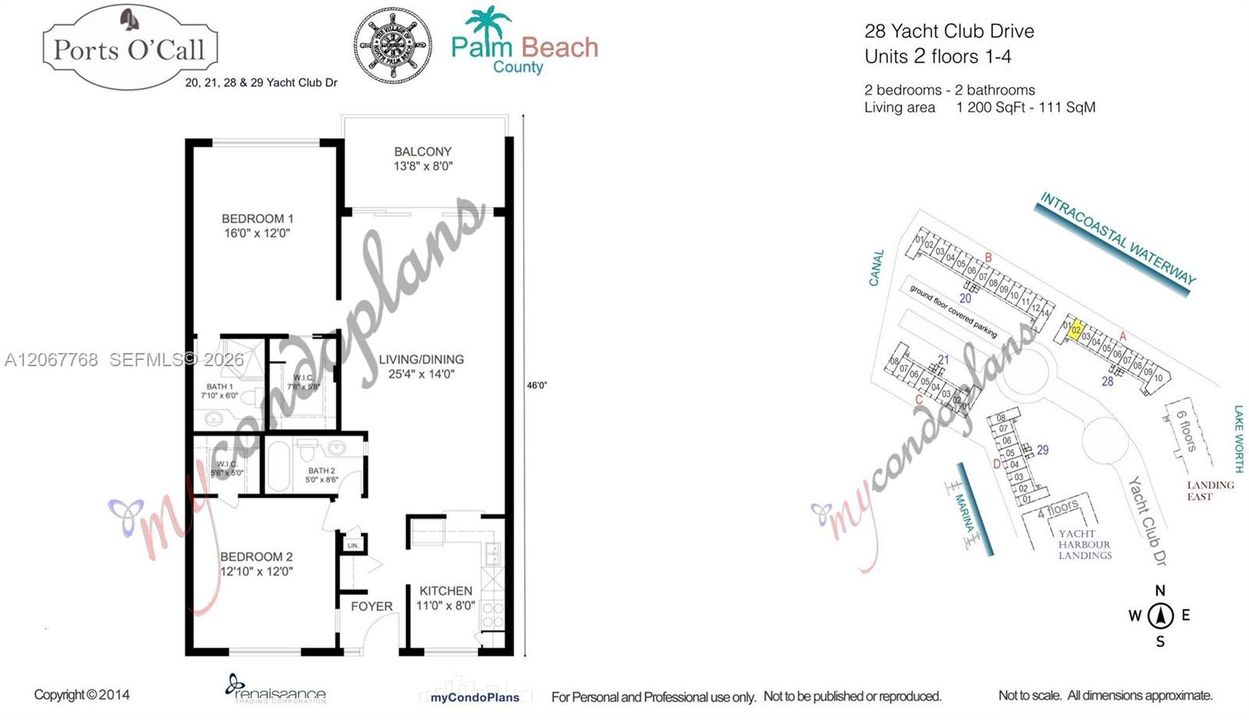 For Sale: $250,000 (2 beds, 2 baths, 1010 Square Feet)