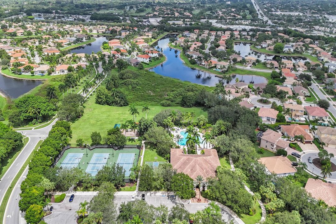 Aerial of community pool & amenities
