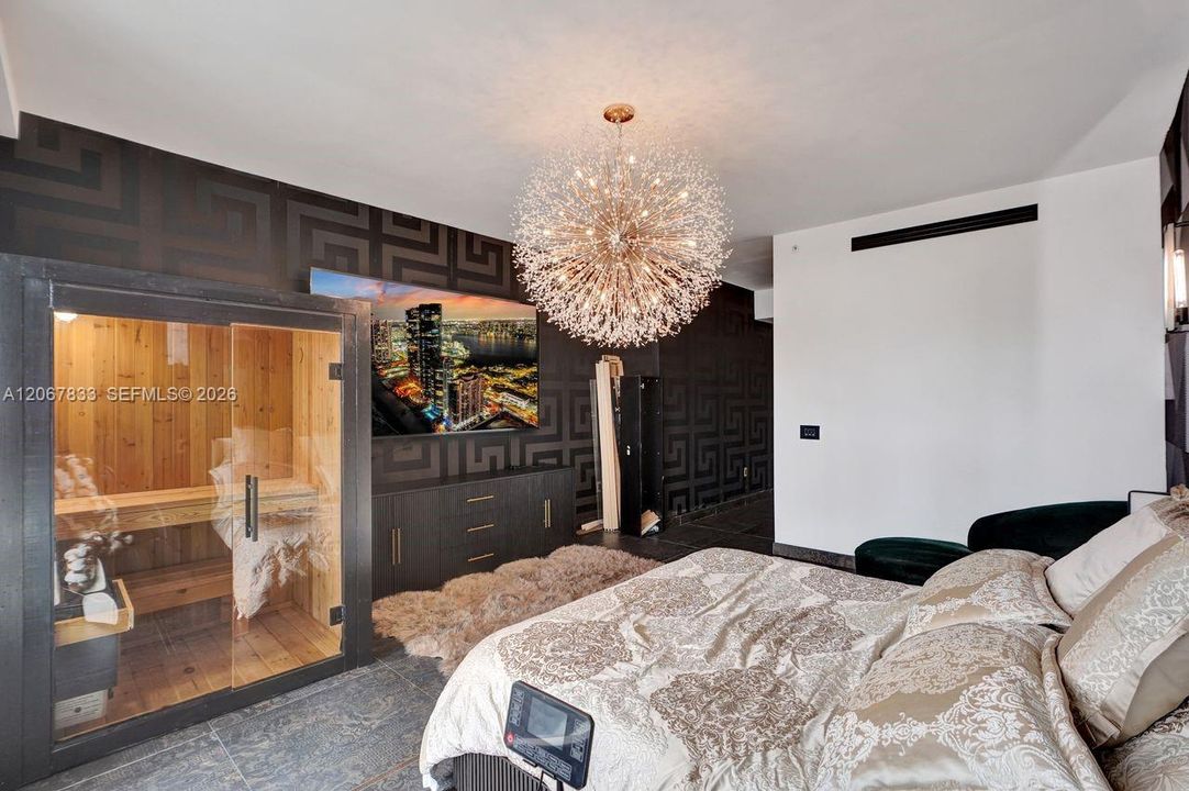 Master suite showing Sauna