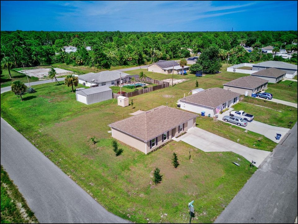 Aerial corner lot