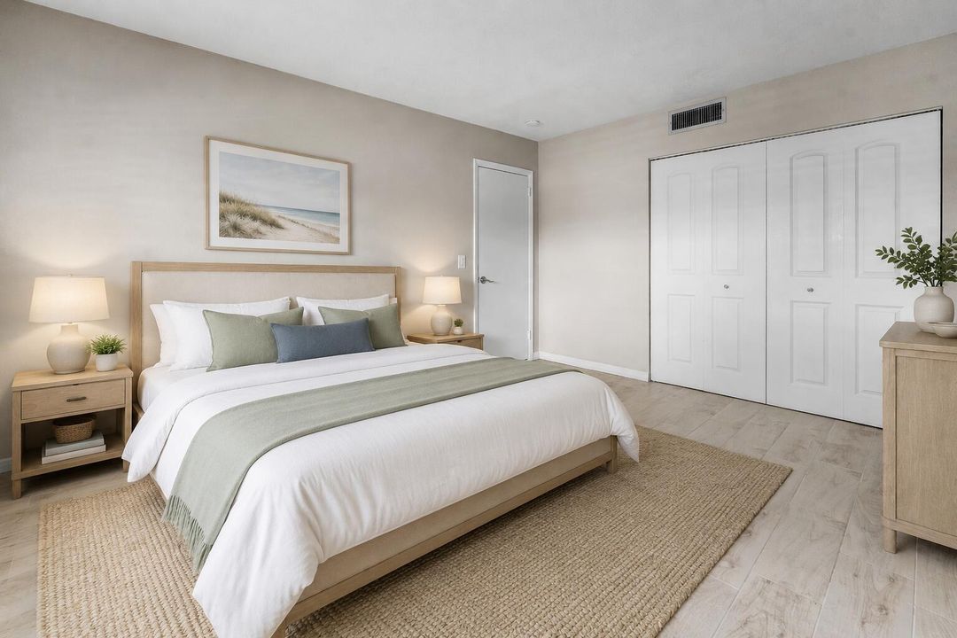 Virtually staged bedroom