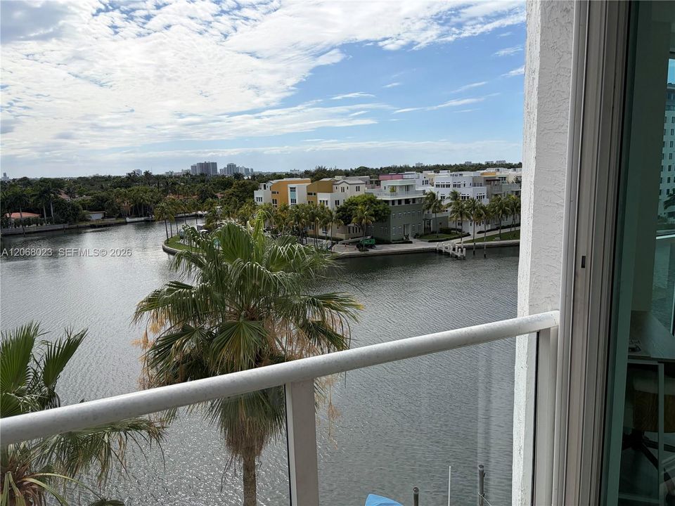 West Balcony facing canal and Brickell