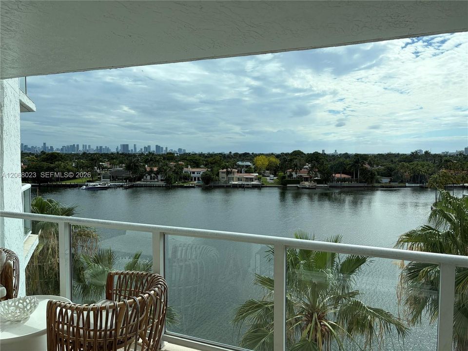 West Balcony facing canal and Brickell