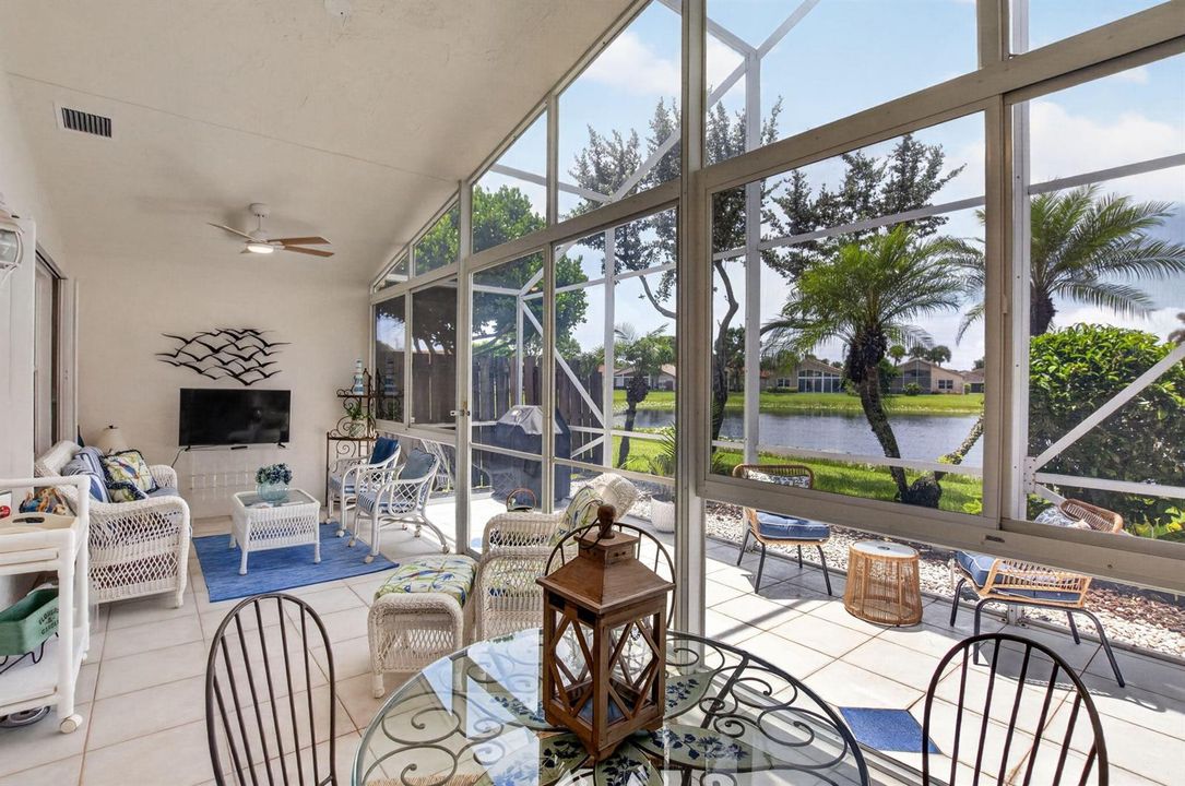 Glass enclosed lanai with AC