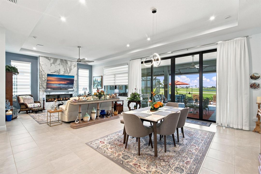 Open-concept Living and Dining Area