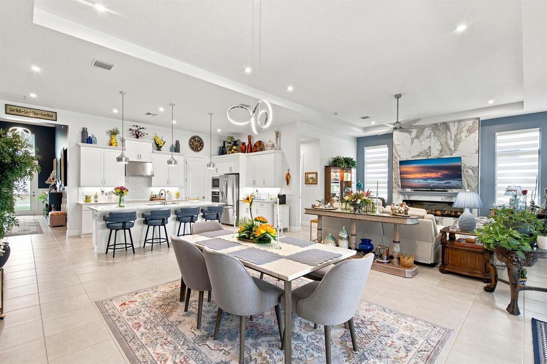 Open Living and Dining Area