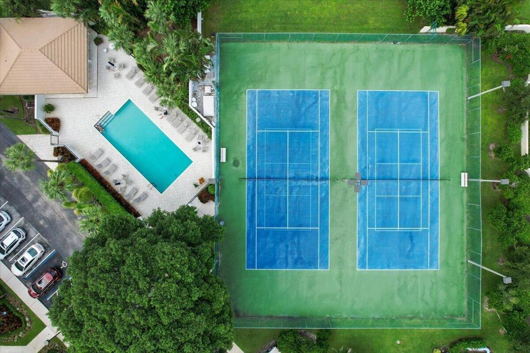 Aerial Tennis and Pickleball Courts