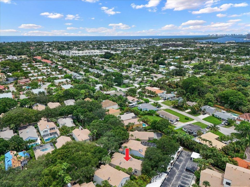 Aerial facing East