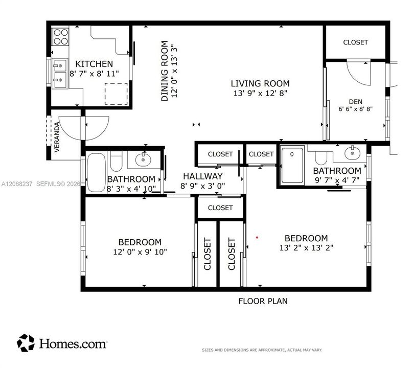 For Sale: $158,500 (2 beds, 2 baths, 910 Square Feet)