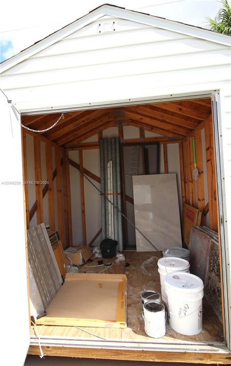 Inside of Shed