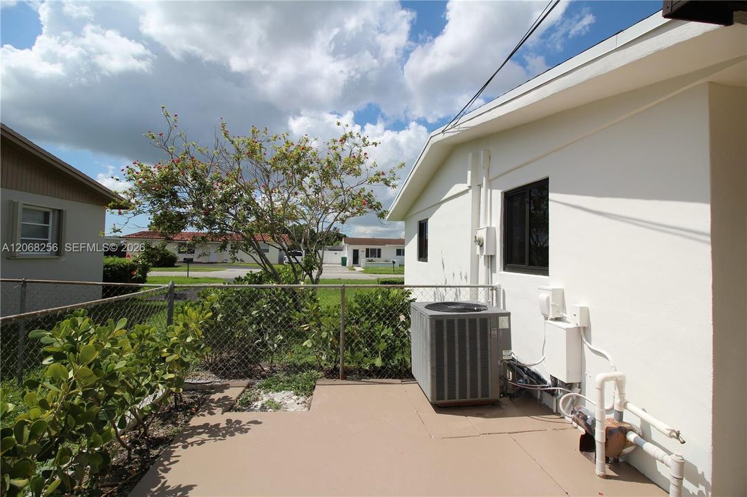 East side of house