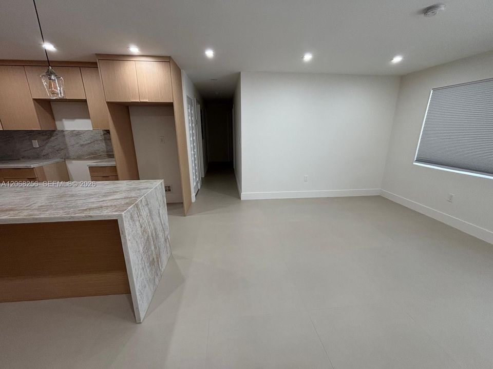 View of hallway to bedrooms from living room