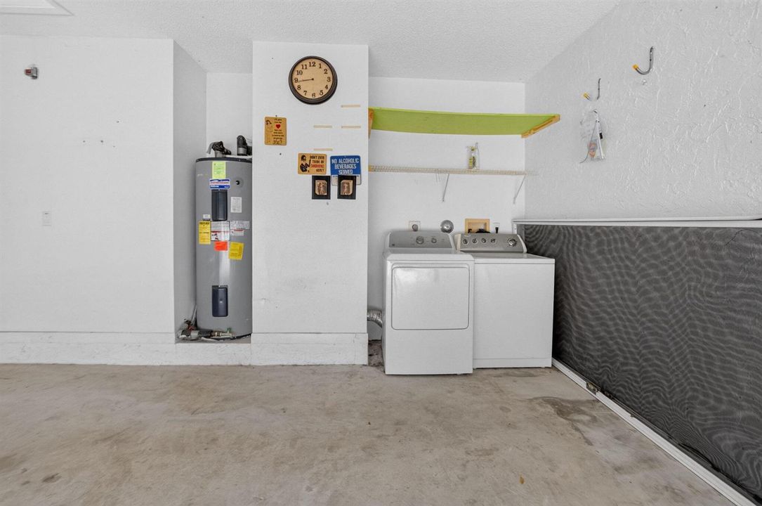 Laundry in garage