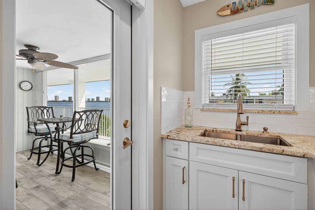 kitchen with access to lanai