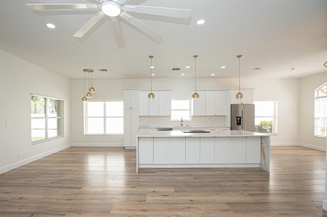 Living room Dining room and Kitchen
