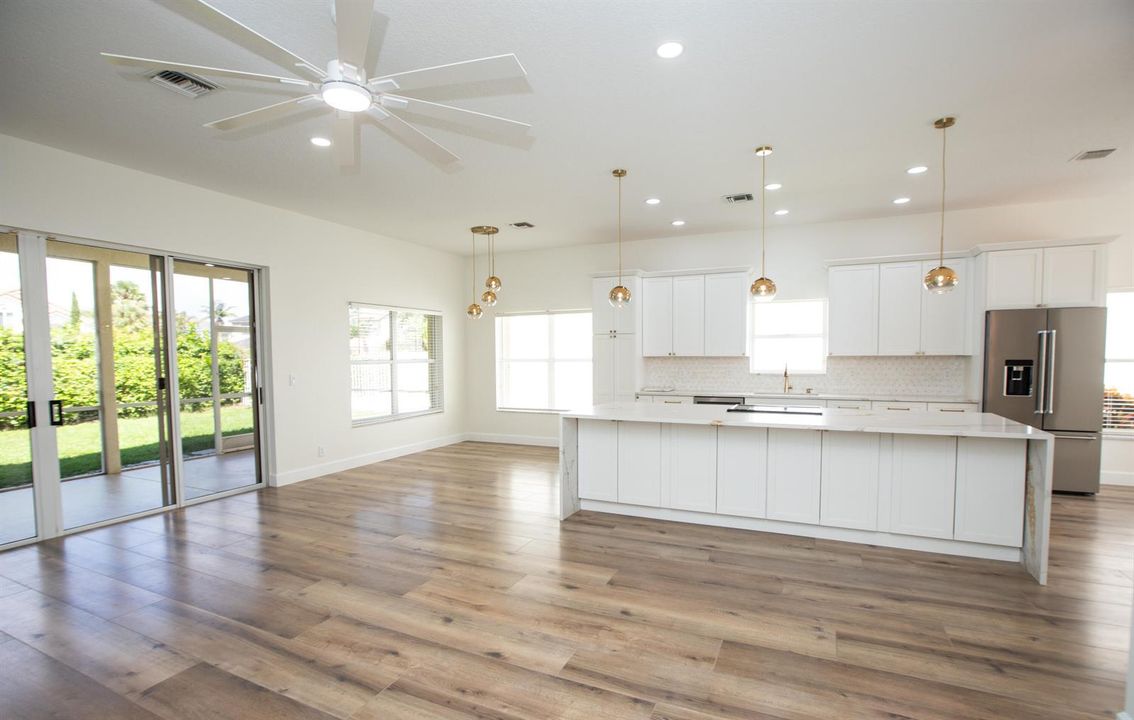 Living room to kitchen
