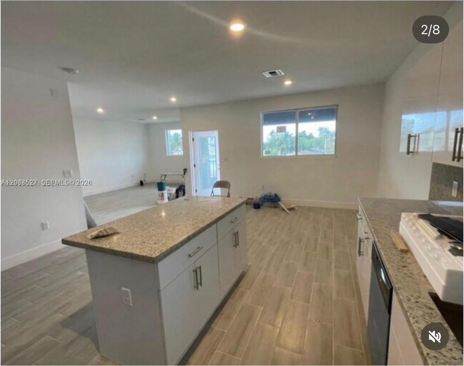 Open Kitchen Granite island