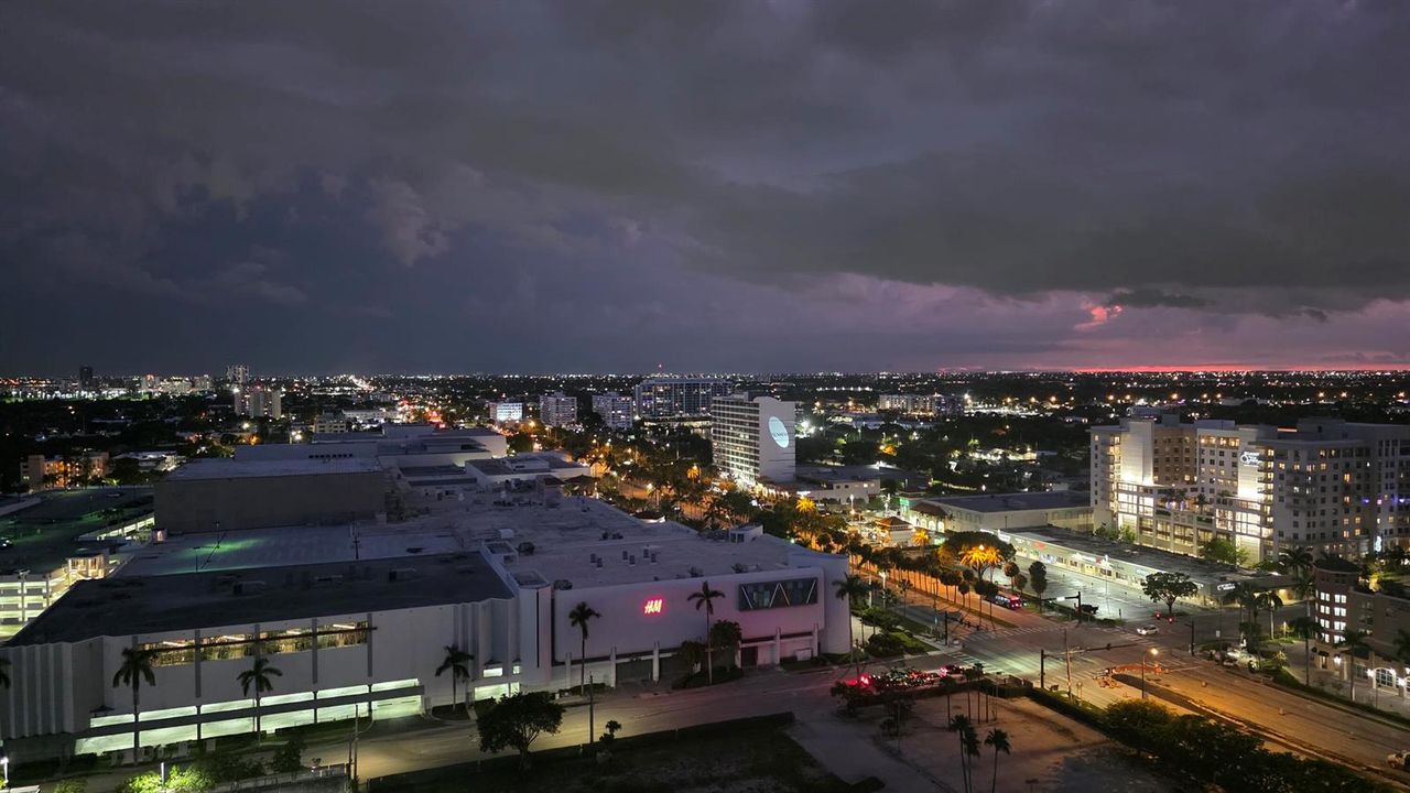 Rooftop views at dusk