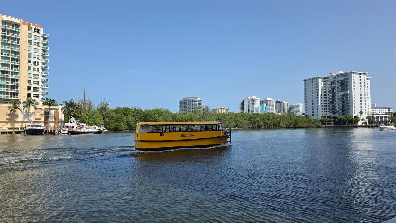 water taxi stop next door