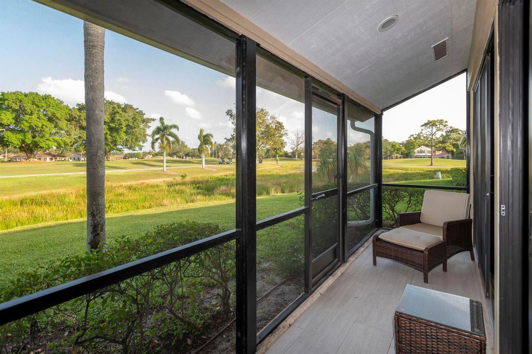 Porch with golf view