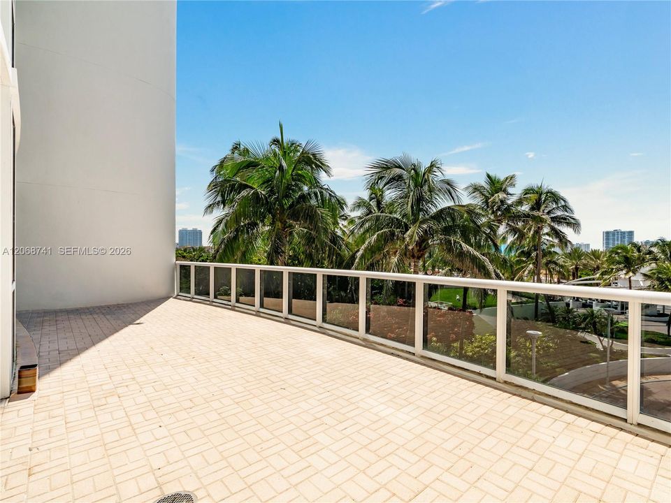 Large private balcony
