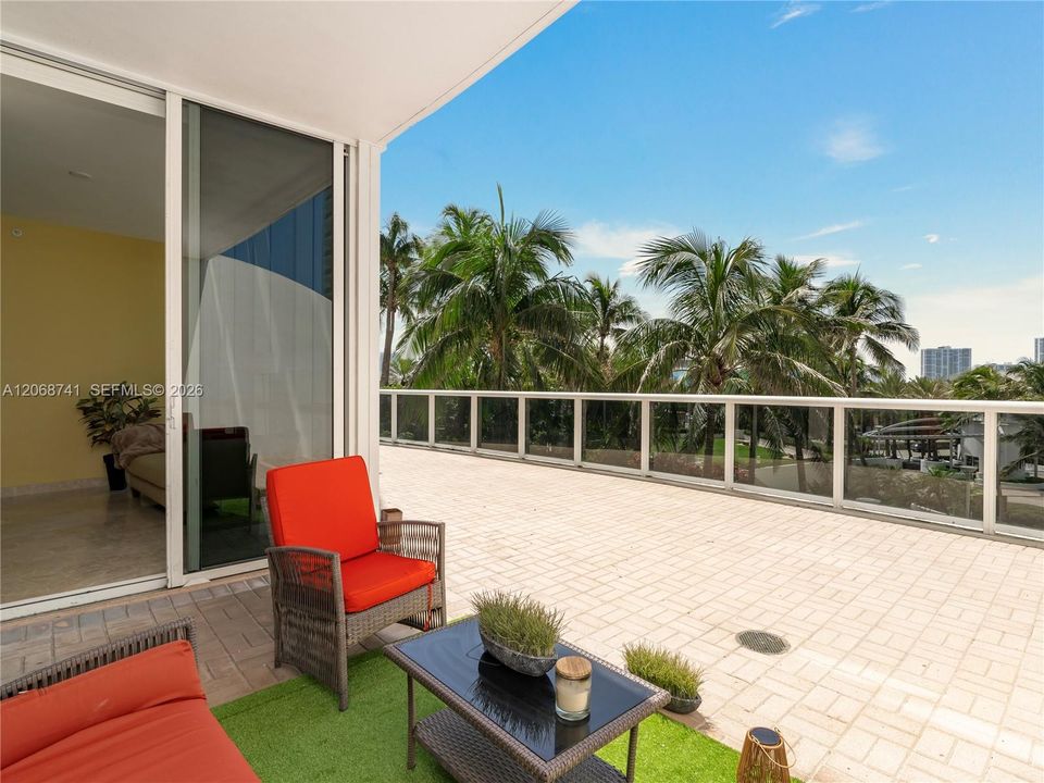 Large private balcony