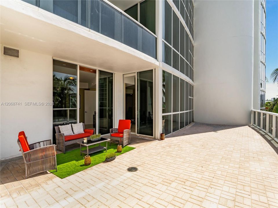 Large private balcony