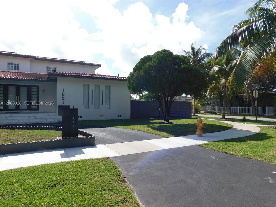 front of the house