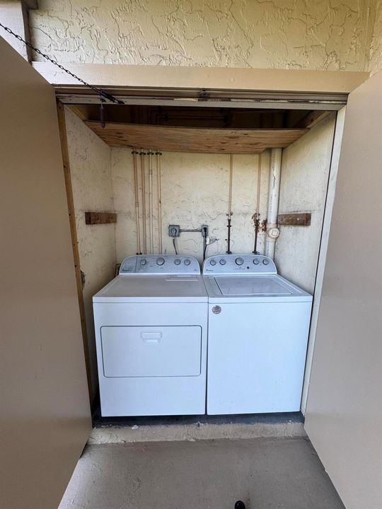 WASHER/ DRYER AND PATIO STORAG