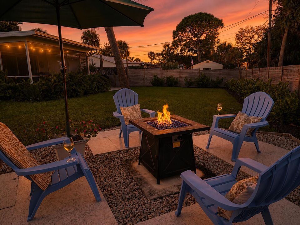 Fire pit and big back yard