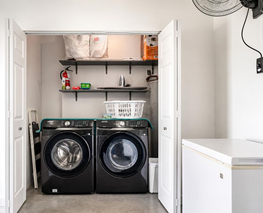 Washer and Dryer in garage