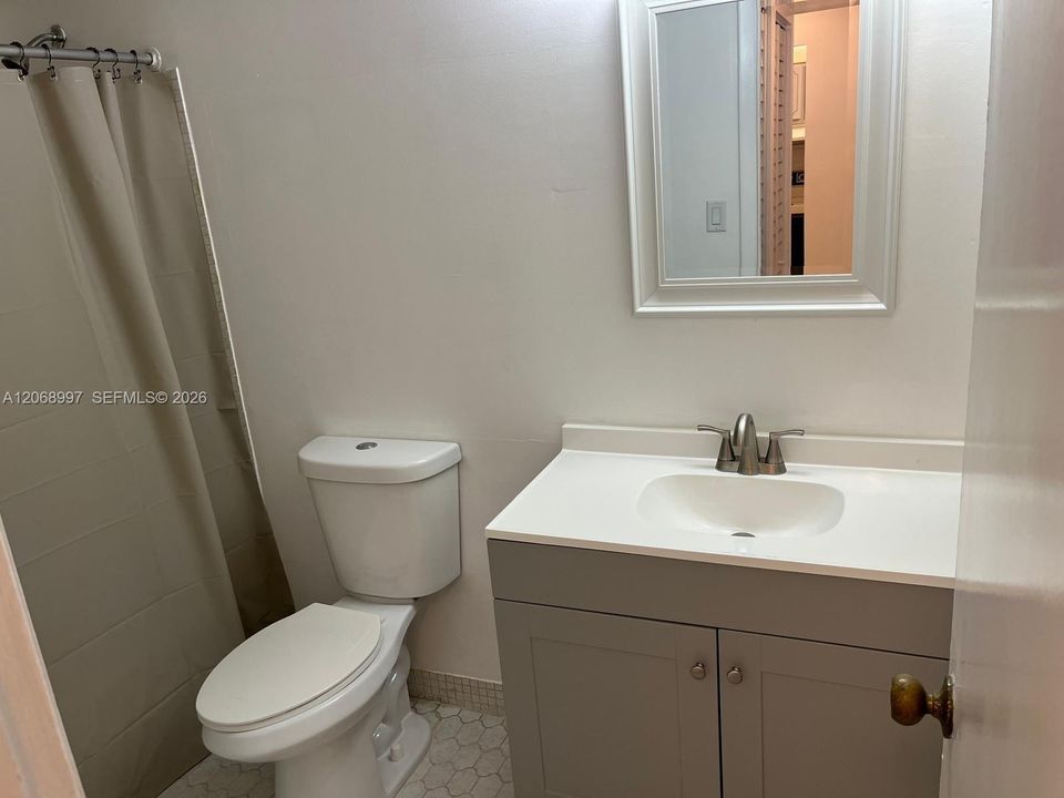 New vanity in bathroom