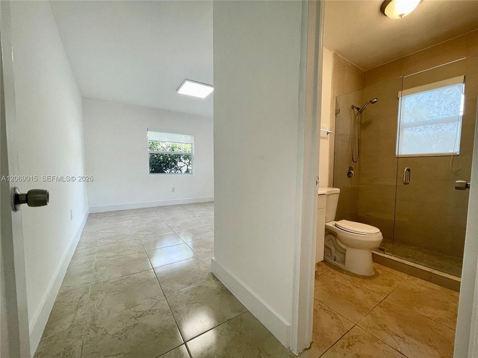 Master bedroom with in-suite bathroom