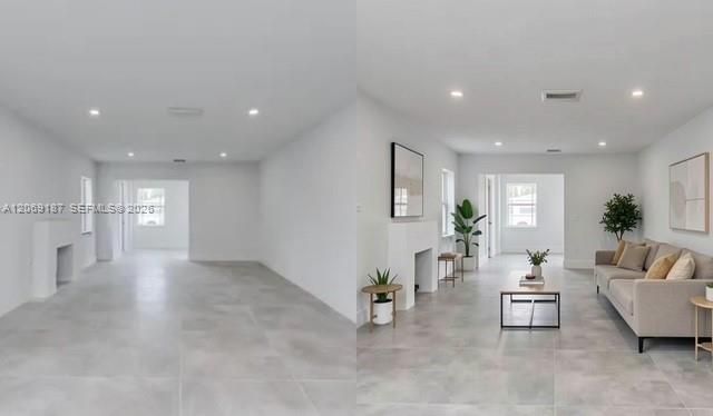 empty vs. staged