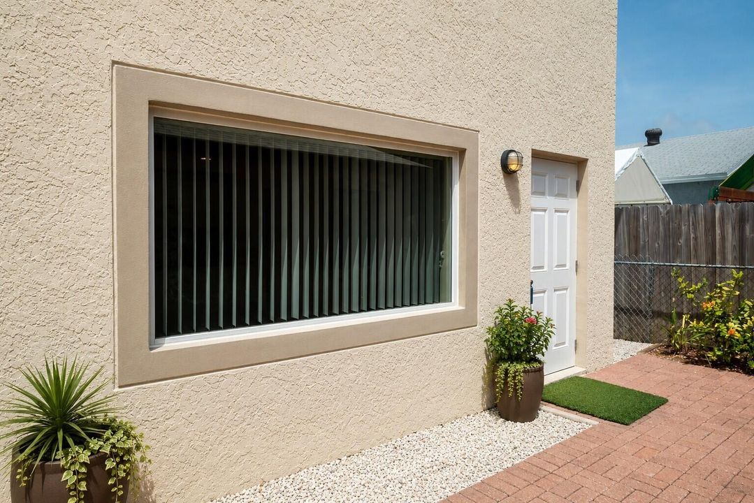 Private Side Entrance & Patio