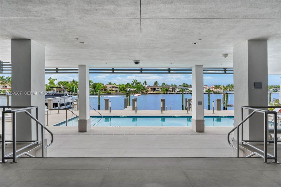 Intracoastal pool located just steps from the private fitness center, creating a seamless indoor-outdoor wellness experience.