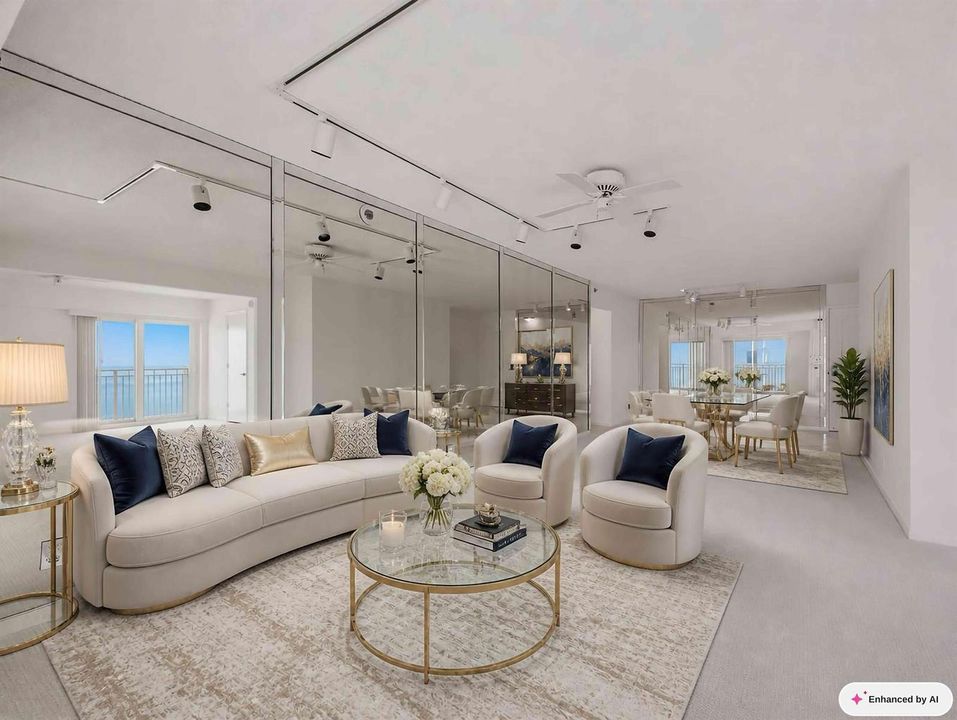 LIving Dining Staged