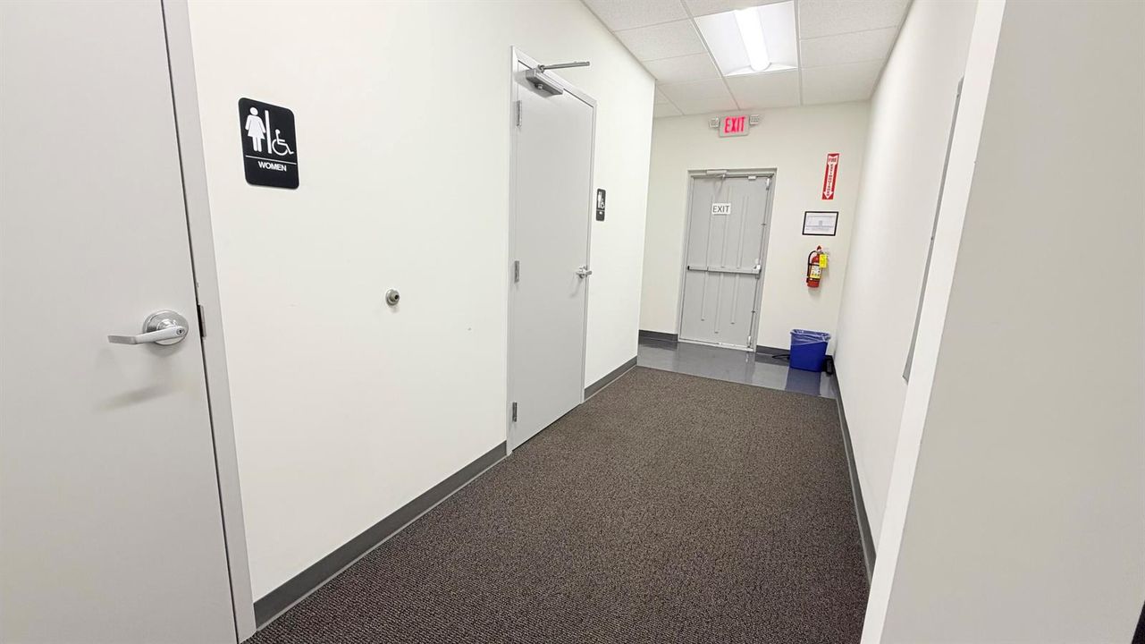 Corridor and bathrooms