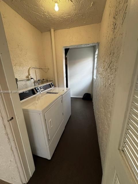 Laundry, and personal storage area around the corner