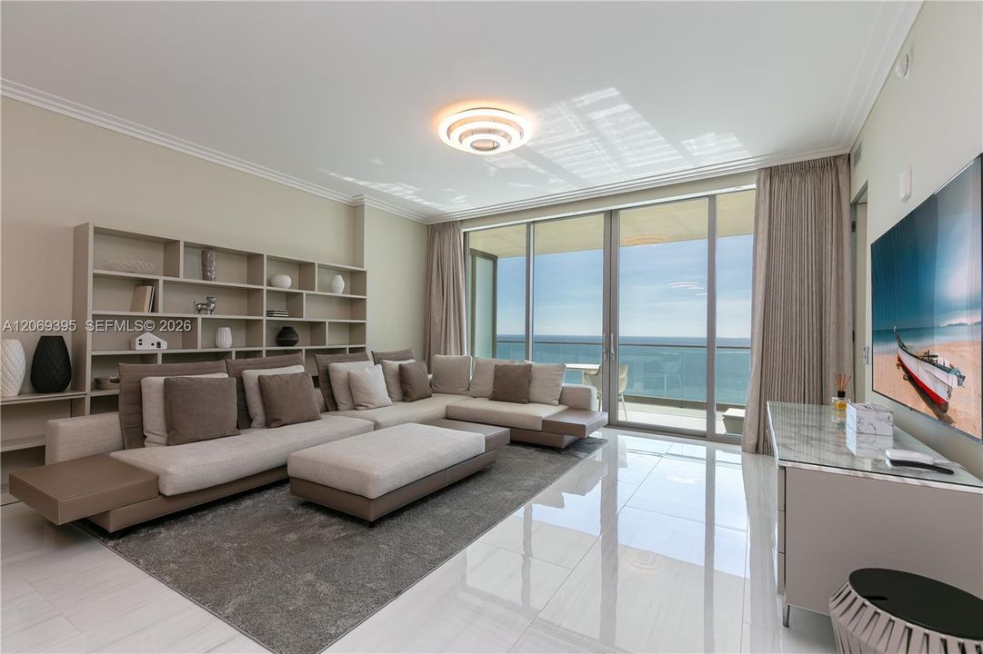 Living Room with Ocean Views