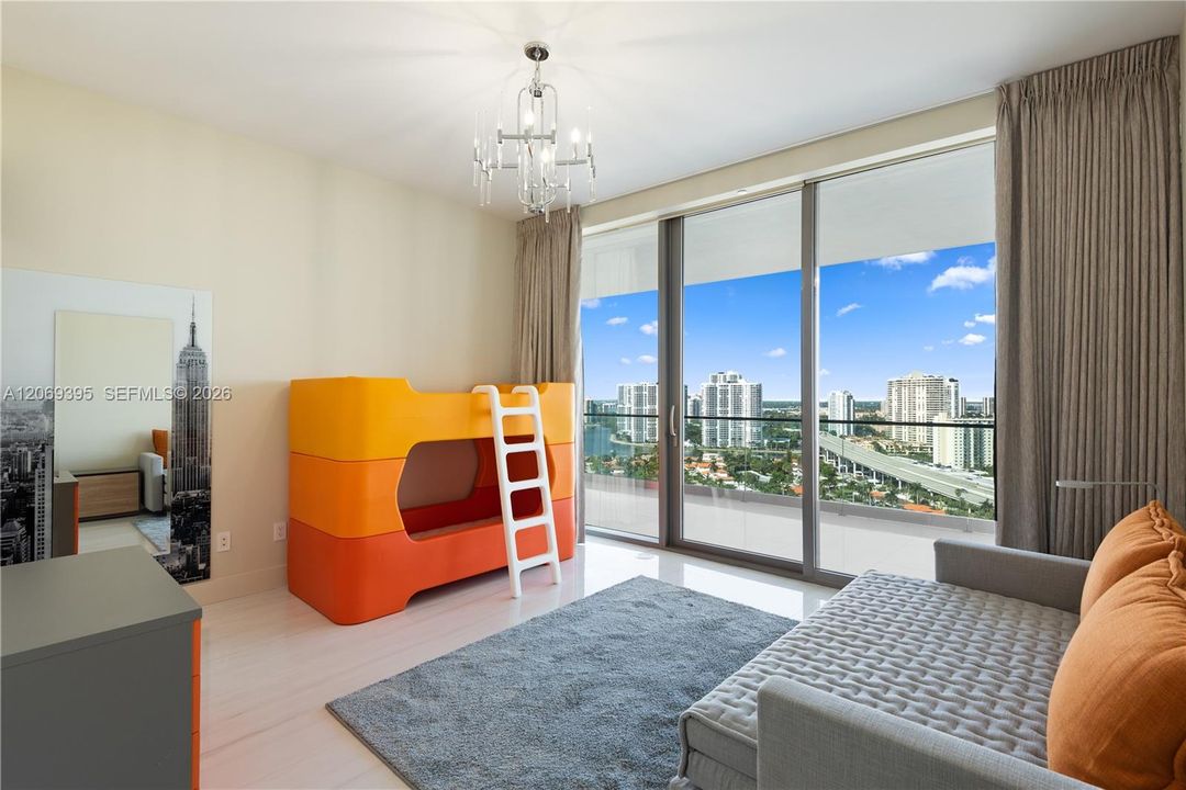 2nd Bedroom with En Suite Full Bathroom / Walk in Closet and Western Views from Balcony