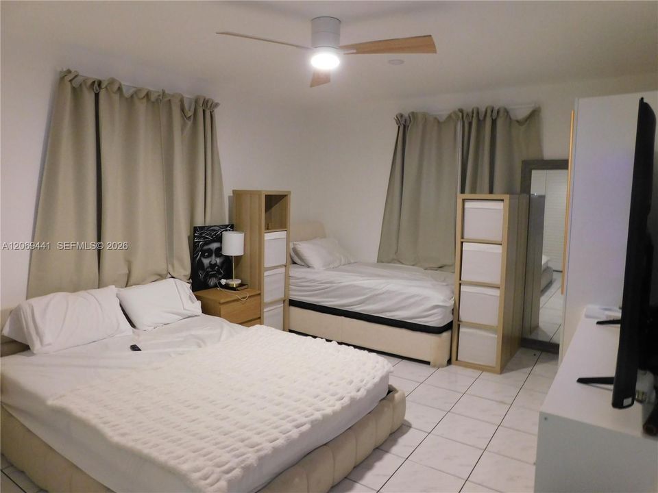 large master bedroom with bath