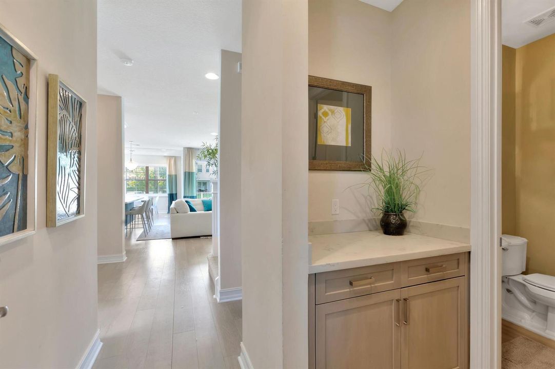 hallway & half bath